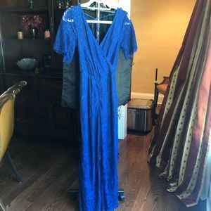 Francesca jumpsuit! Navy blue + lace covering